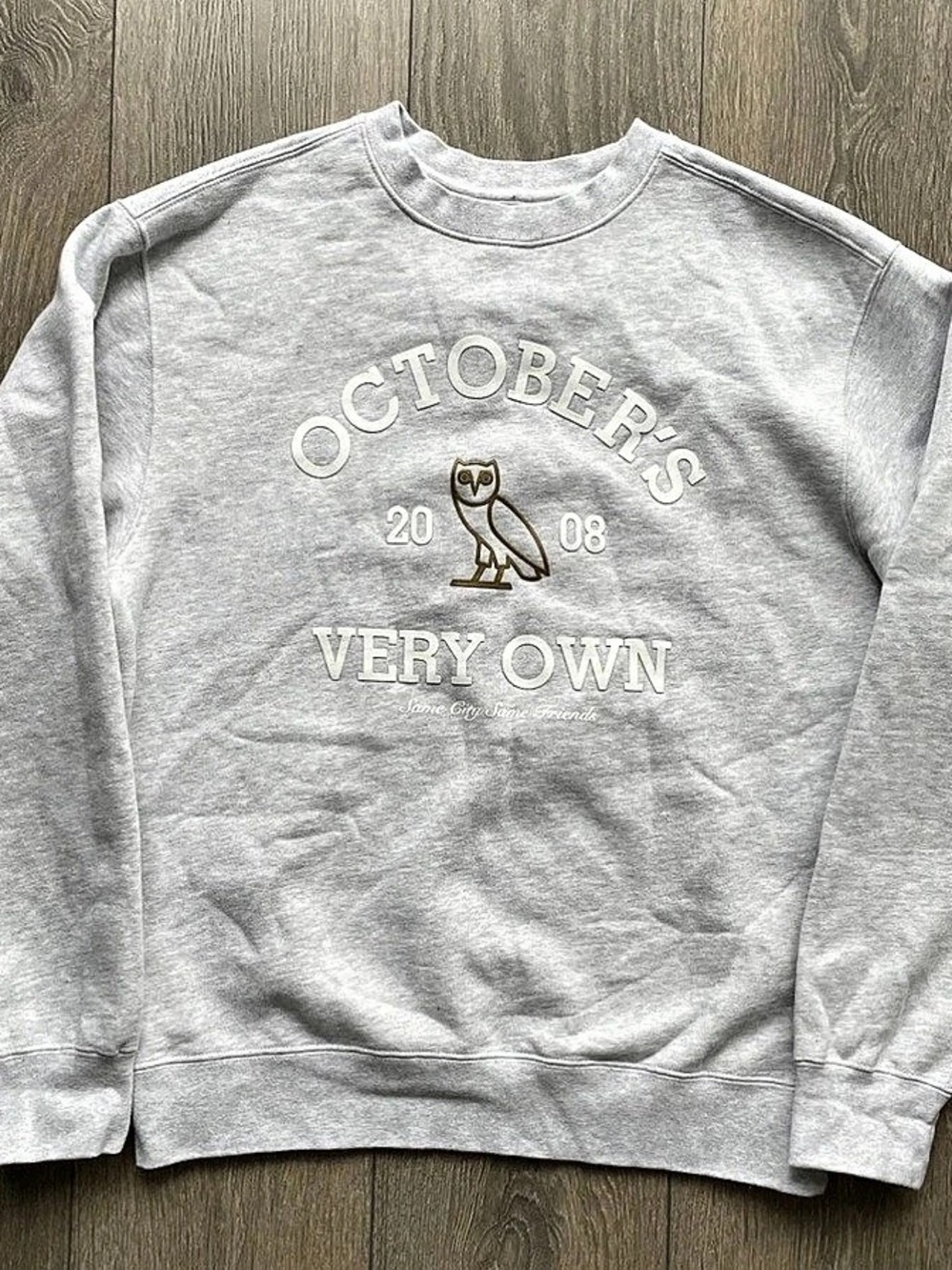 OVO Octobers Very Own Collegiate Crewneck Grey Size S